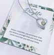 Silver Heart Necklace For Daughter -Gift Jewellery from Mum, Dad with Message Card & Gift Box