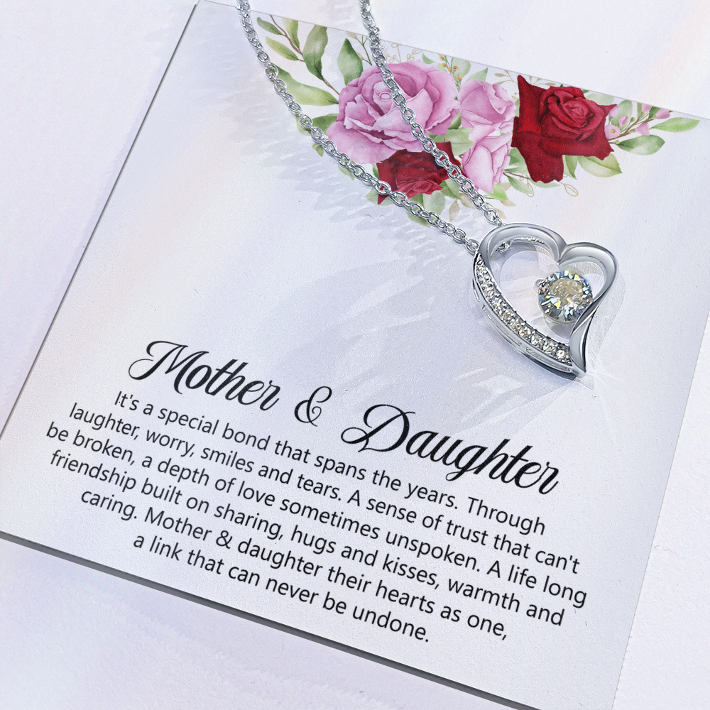 Mother & Daughters Heart Necklace Mother's Day Gift