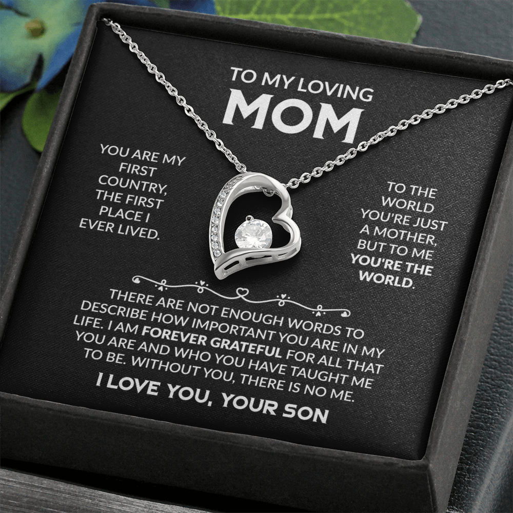 To My Loving Mom - The Perfect Necklace Gift  Set For Your Mother
