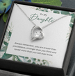Silver Heart Necklace For Daughter -Gift Jewellery from Mum, Dad with Message Card & Gift Box