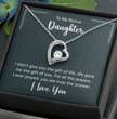 To My Bonus Daughter Beautiful Heart Necklace for Daughter-In-Law