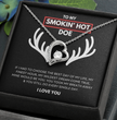 Hunting Themed Gift For Her - Sterling Silver Necklace - Smokin Hot Doe - Personalised  Gift for Wife, Girlfriend