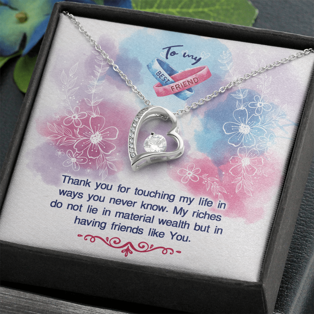 To My Best Friend - Love Heart Necklace Gift Boxed For your Bestie