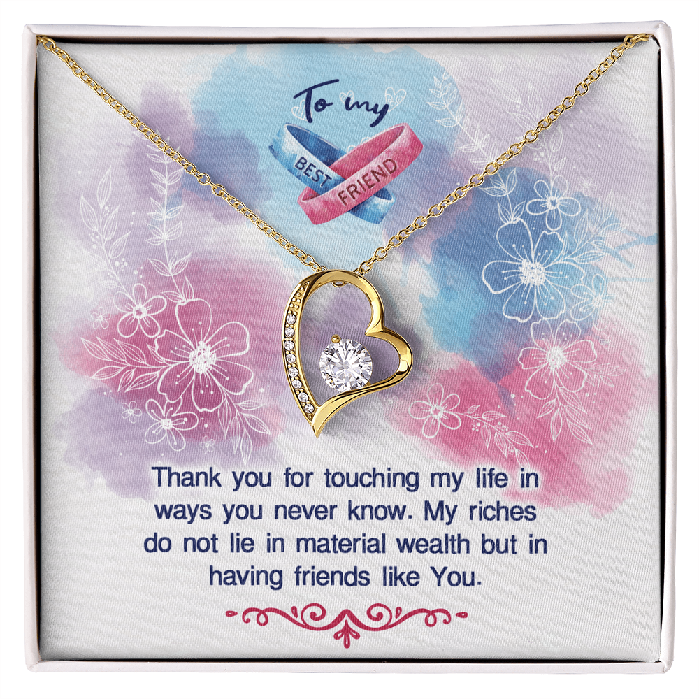To My Best Friend - Love Heart Necklace Gift Boxed For your Bestie