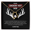 Hunting Themed Gift For Her - Sterling Silver Necklace - Smokin Hot Doe - Personalised  Gift for Wife, Girlfriend