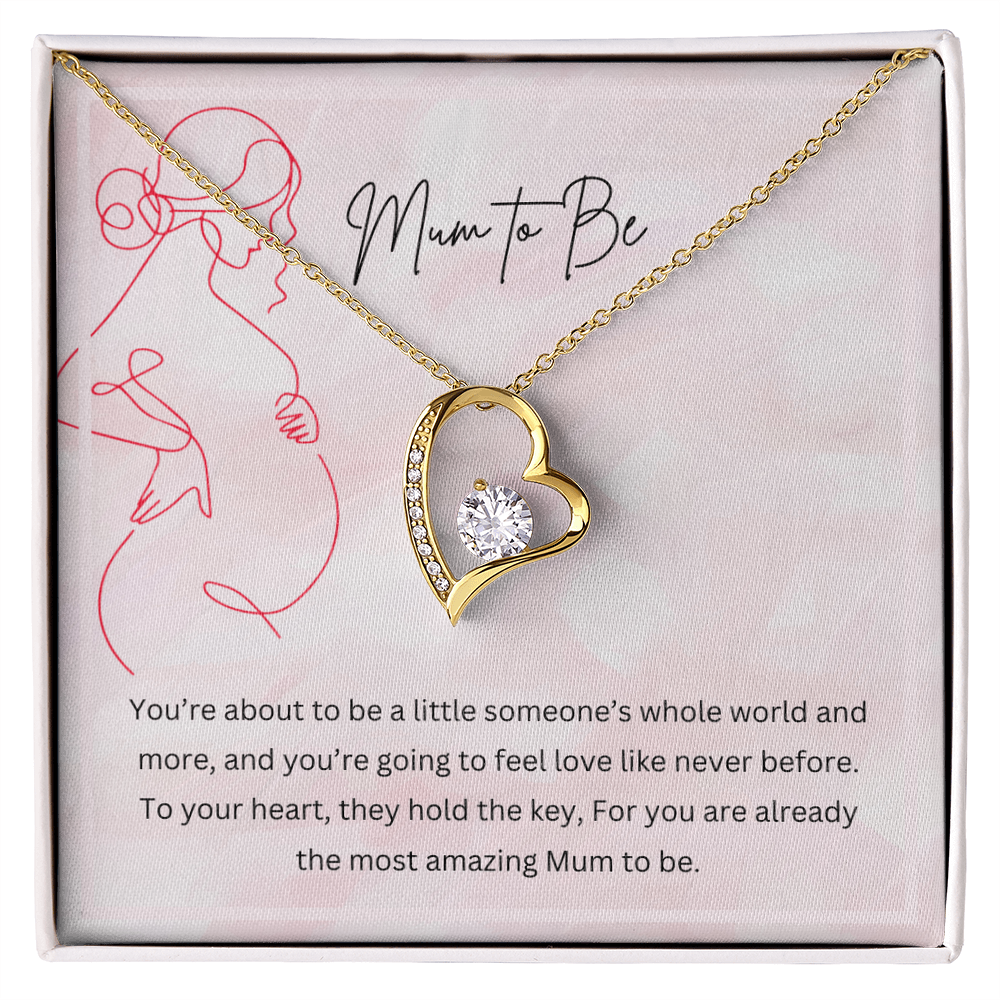 Mum to Be - Necklace Gift for New Mother Personalised Message Card