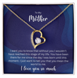 To My Mother - Sterling Silver Necklace Personalised Gift With A Custom Message Card - Gift from Son / Daughter For Mum