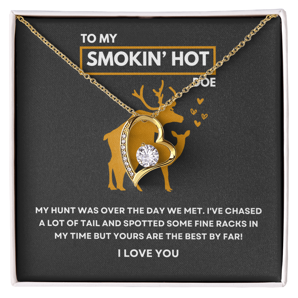 Funny Gift For Her - Sterling Silver Necklace - Smokin Hot Doe - Personalized  Hunting Themed Gift for Wife