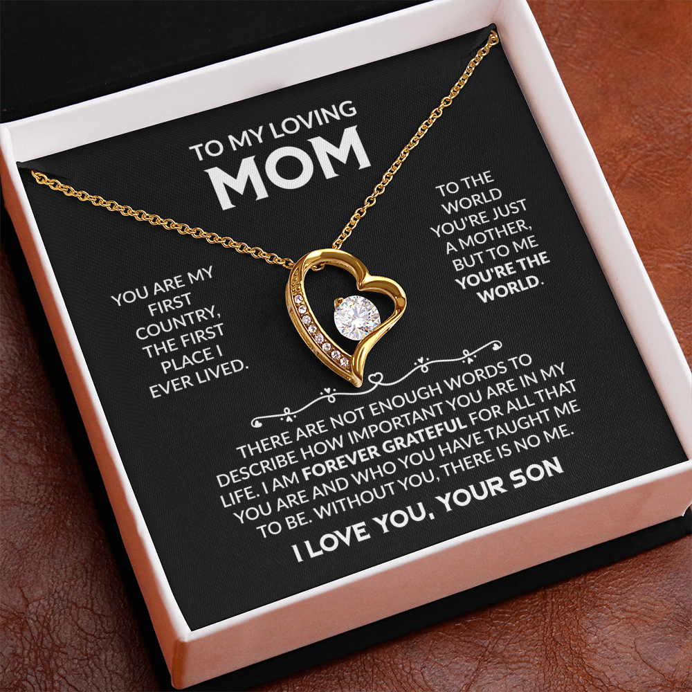 To My Loving Mom - The Perfect Necklace Gift  Set For Your Mother