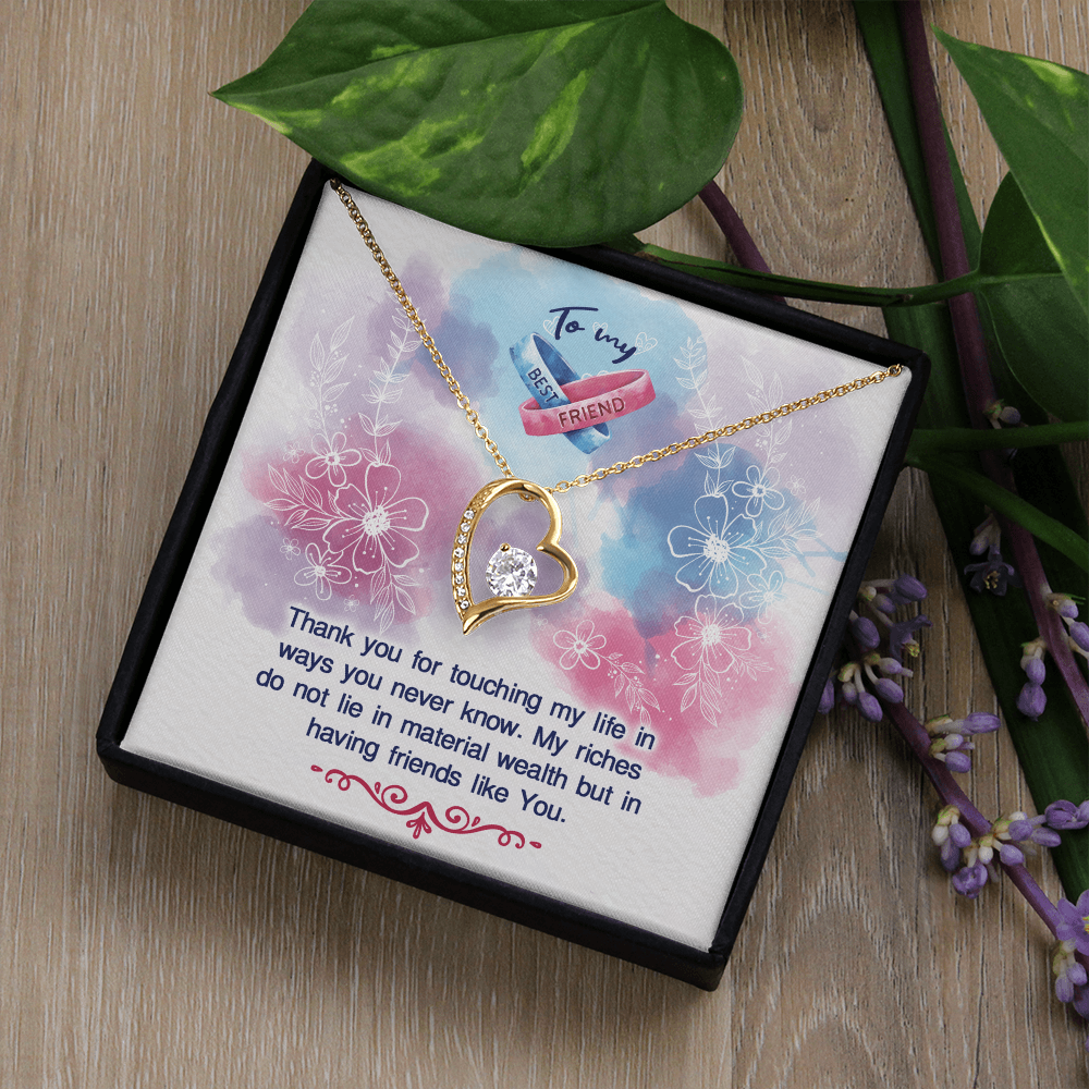 To My Best Friend - Love Heart Necklace Gift Boxed For your Bestie