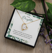 Silver Heart Necklace For Daughter -Gift Jewellery from Mum, Dad with Message Card & Gift Box