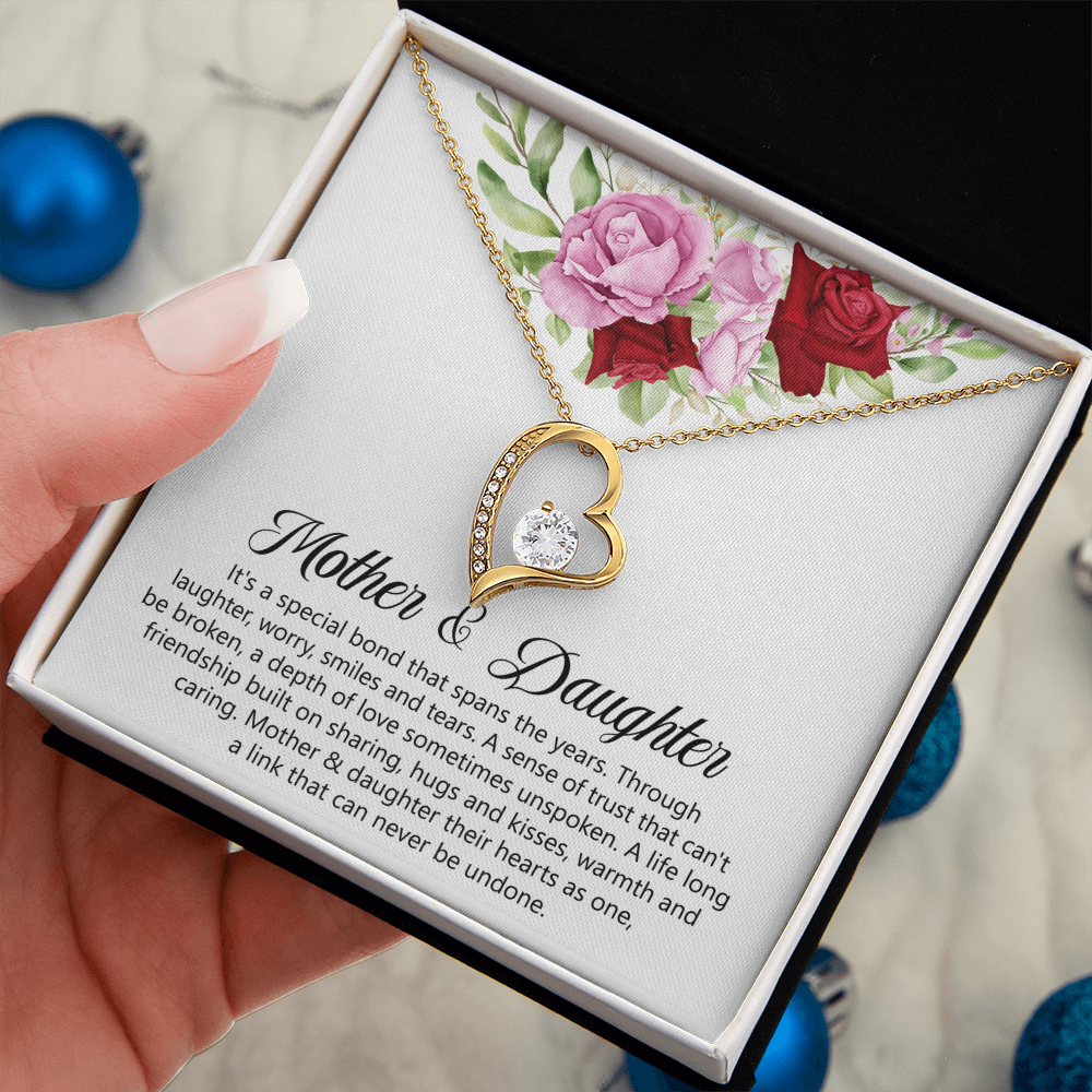 Mother & Daughters Heart Necklace Mother's Day Gift