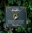 To My Bonus Daughter Beautiful Heart Necklace for Daughter-In-Law