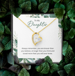 Silver Heart Necklace For Daughter -Gift Jewellery from Mum, Dad with Message Card & Gift Box