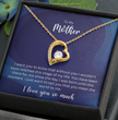 To My Mother - Sterling Silver Necklace Personalised Gift With A Custom Message Card - Gift from Son / Daughter For Mum
