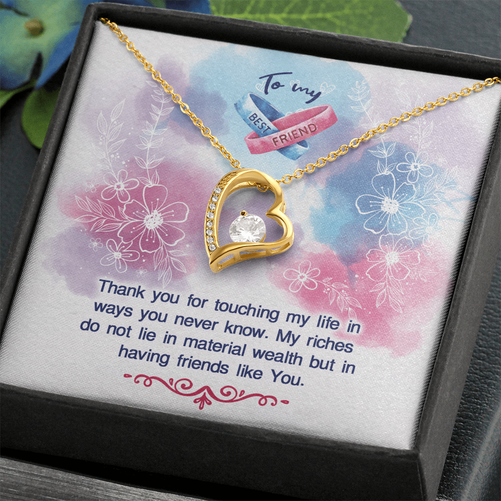 To My Best Friend - Love Heart Necklace Gift Boxed For your Bestie
