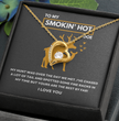 Funny Gift For Her - Sterling Silver Necklace - Smokin Hot Doe - Personalized  Hunting Themed Gift for Wife