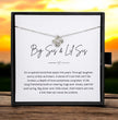 Big Sis & Lil Sis  - Silver Necklace Gift Jewellery For Sisters With Personalised Message Card
