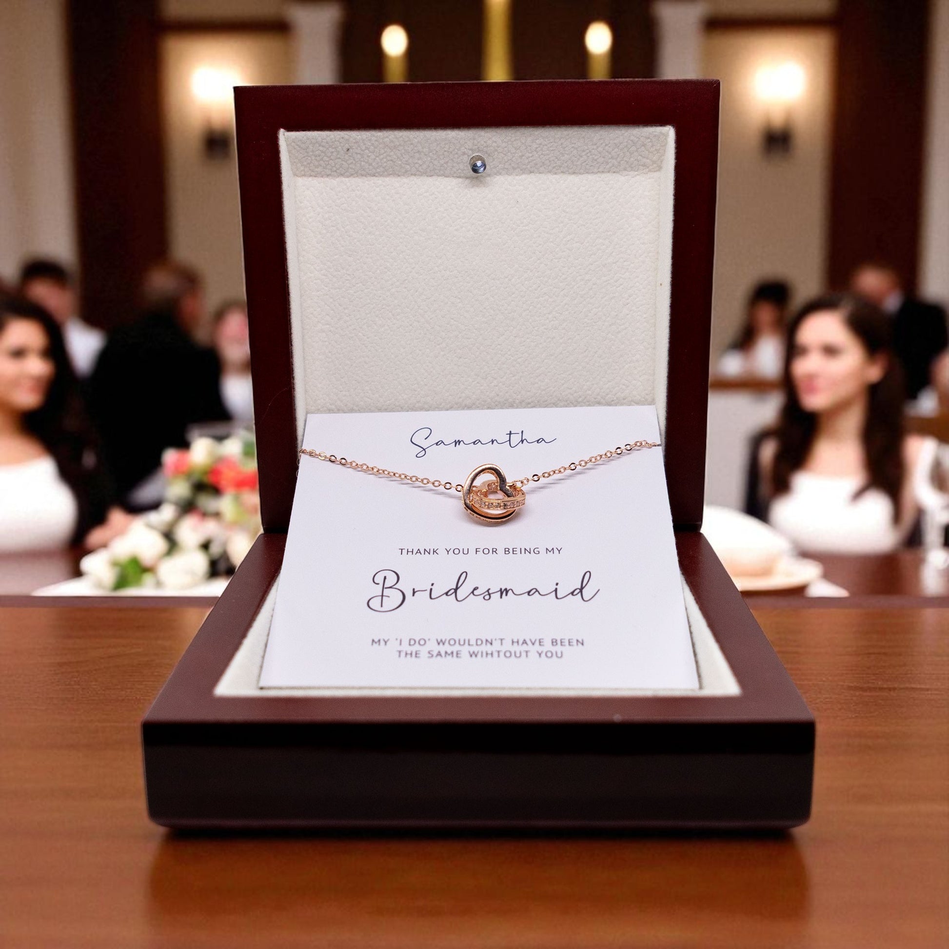 Bridesmaid Necklace Wedding Gift For Bridesmaid, Personalized Bridesmaid Gift Bridal Party Gift
