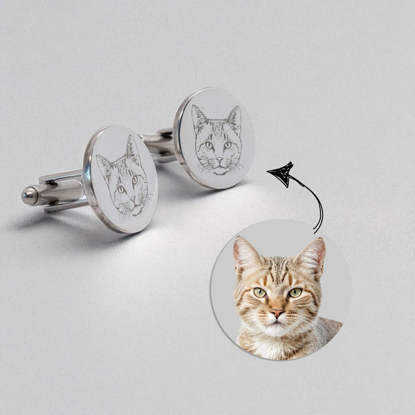 Custom Cuff Links - Pet Portrait Cufflinks - Memorial Cuff Links - Personalised Cufflinks  Groom Gift - Wedding Gift For Him
