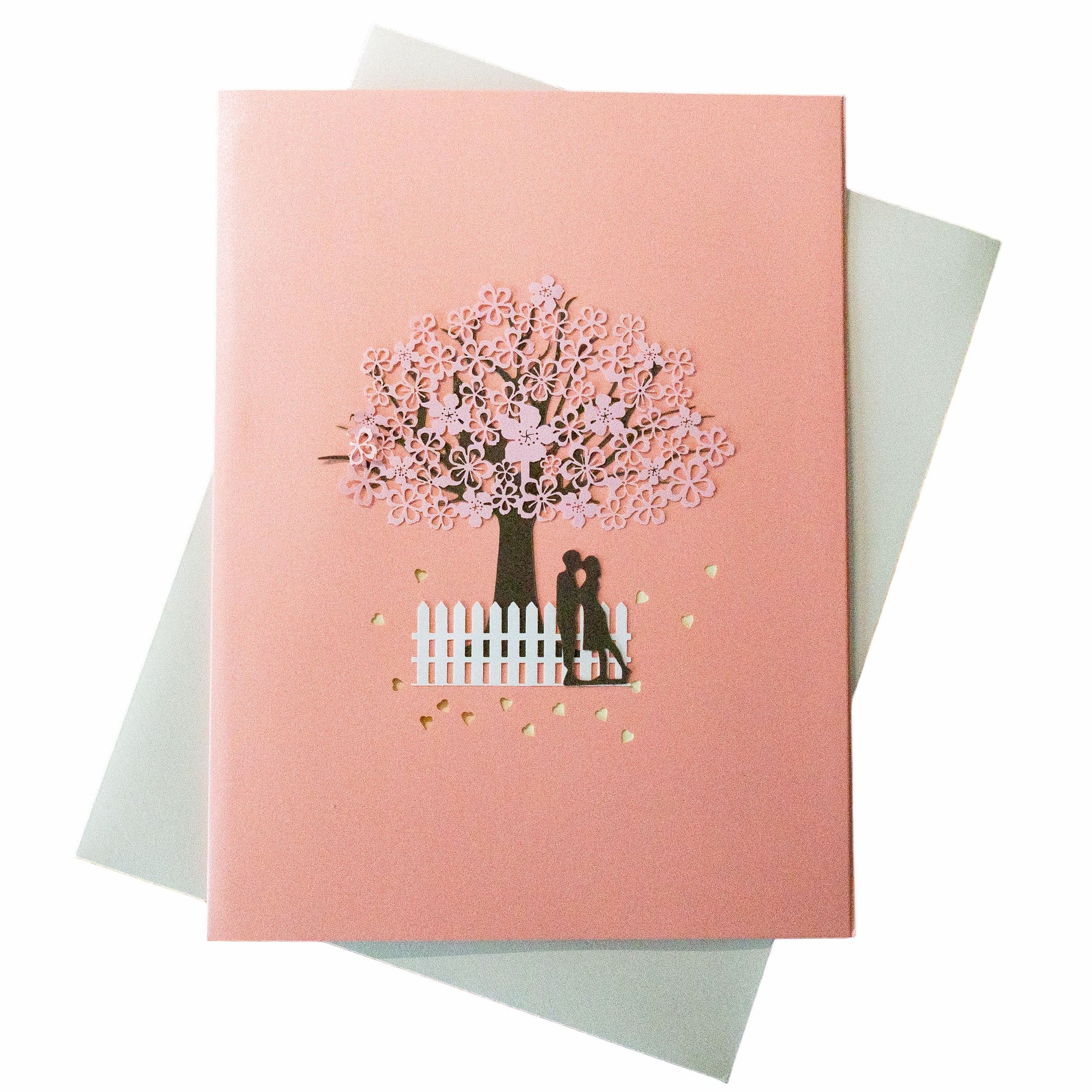 Beautify Cherry Bloosm Valentines 3D Popup  Greeting Card