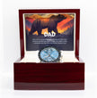 Gift Watch For Dad - Luxury Watch Gift Set With Custom Message Card In Mahogany Box