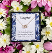 Gift For Daughter- Interlocking Heart Necklace - Personalised Message Card