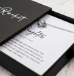 Gift For Daughter - Beautiful Silver Necklace - Minimal Design Personalised Message Card