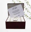 To My Beautiful Daughter - Sterling Silver Open Flower Bangle