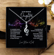 Gift For Musical Daughter - Sterling Silver Musical Note Necklace - Daughter Necklace - Personalised Gift From Mum and Dad - Mother And Daughter