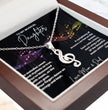 Gift For Musical Daughter - Sterling Silver Musical Note Necklace - Daughter Necklace - Personalised Gift From Mum and Dad - Mother And Daughter