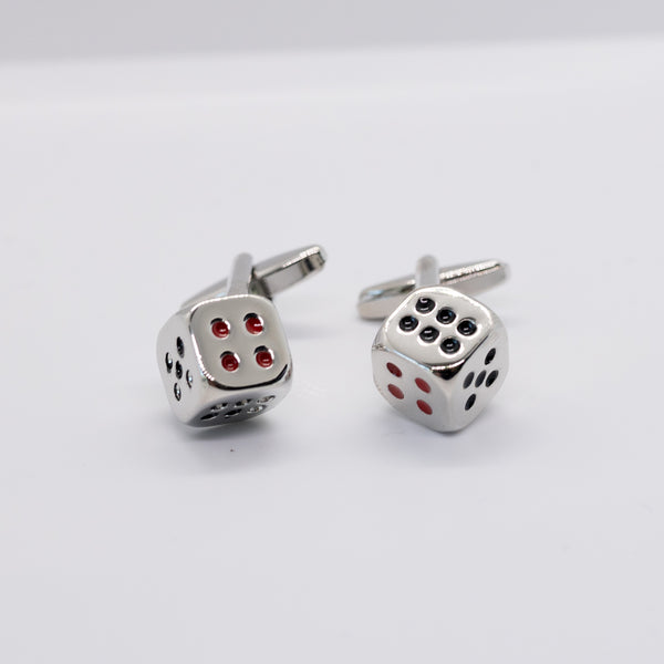 Stainless Steel Dice Cufflinks Casino Las Vegas Men’s Cuff Links – Unique Gift for Him