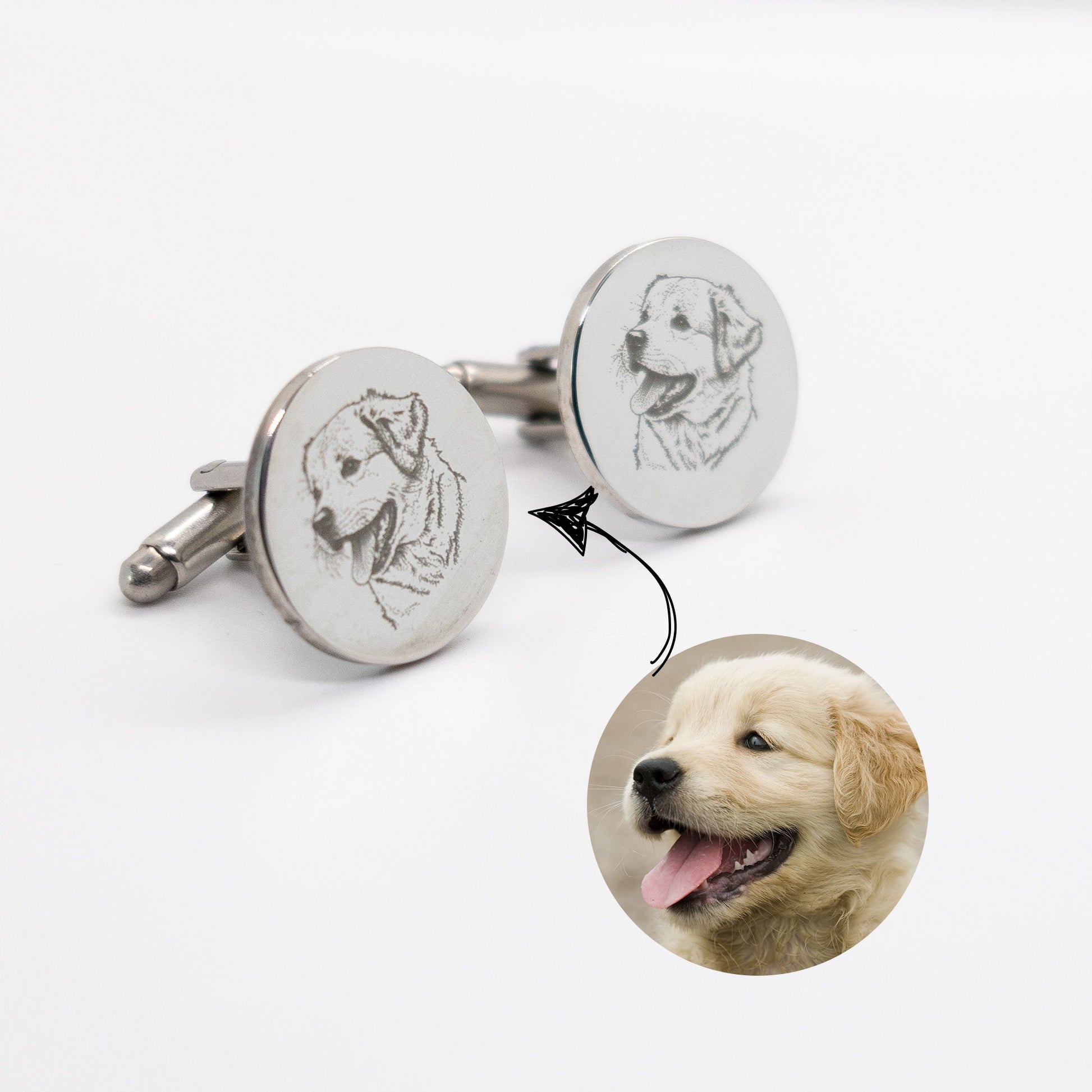 Custom Cuff Links - Pet Portrait Cufflinks - Memorial Cuff Links - Personalised Cufflinks  Groom Gift - Wedding Gift For Him