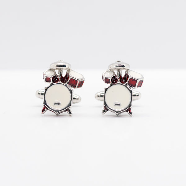 Stainless Steel Drum Kit Cufflinks  Music Cuff Links – Unique Gift for Drummers & Musicians