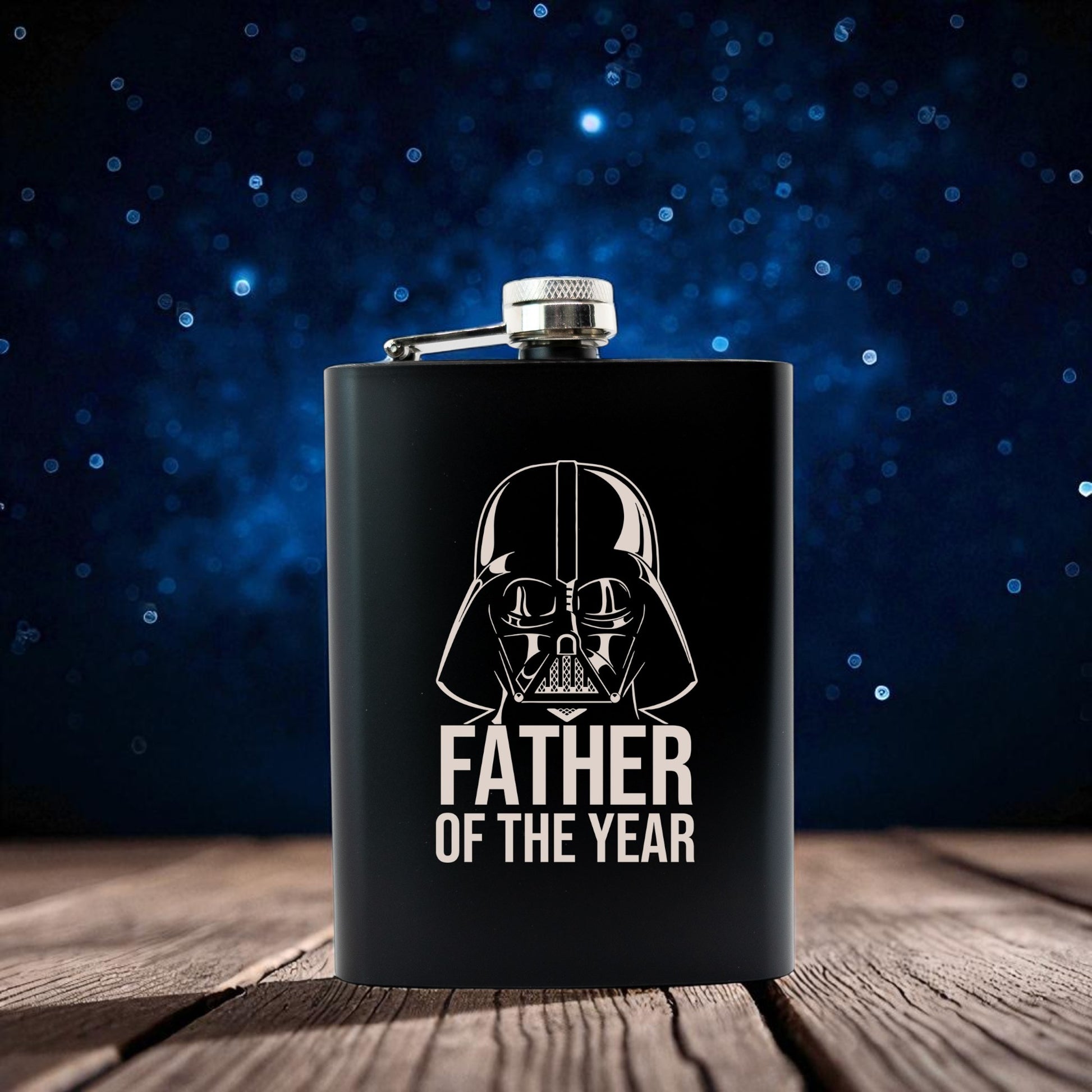 Father of the Year Darth Vader Fathers Day  Hip Flask Gift Set