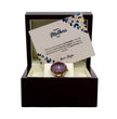 Mothers Day - Womens Luxury Gift Watch Set - Mahogany Box - Custom Floral Message Card for Mum From Daughter / Son