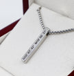 Custom Coordinates Longitude and Latitude Bar Necklace