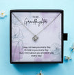 To My Granddaughter - Silver Necklace Gift from Grandparent - Personalised Message Card