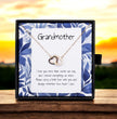 Gift For Grandmother- Interlocking Heart Necklace - Personalised Message Card