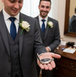 Personalised Pocket Watch with Chain, Engraved Groomsmen & Best Man Wedding Gift
