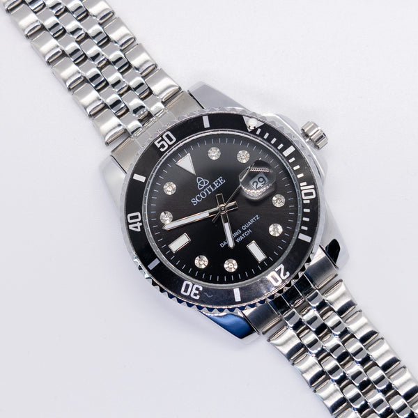 Custom Engraved Divers Watch, Personalized Mens Wrist Watch, Groomsmen Gifts Anniversary Wedding Anniversary Personalized Gift for Dad