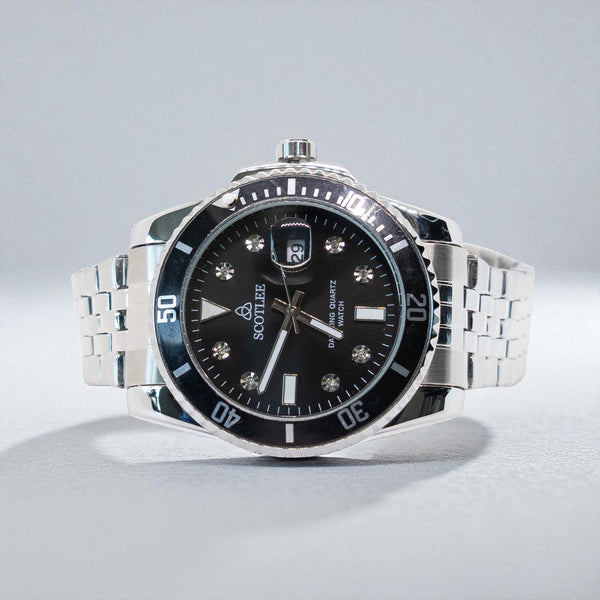 Custom Engraved Divers Watch, Personalized Mens Wrist Watch, Groomsmen Gifts Anniversary Wedding Anniversary Personalized Gift for Dad