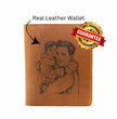 Laser Photo Engraved  Mens Leather Wallet Gift For Birthday, Anniversary, Fathers Day