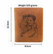 Laser Photo Engraved  Mens Leather Wallet Gift For Birthday, Anniversary, Fathers Day