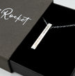Custom Coordinate Bar Necklace Engraved Where We Met Gift.