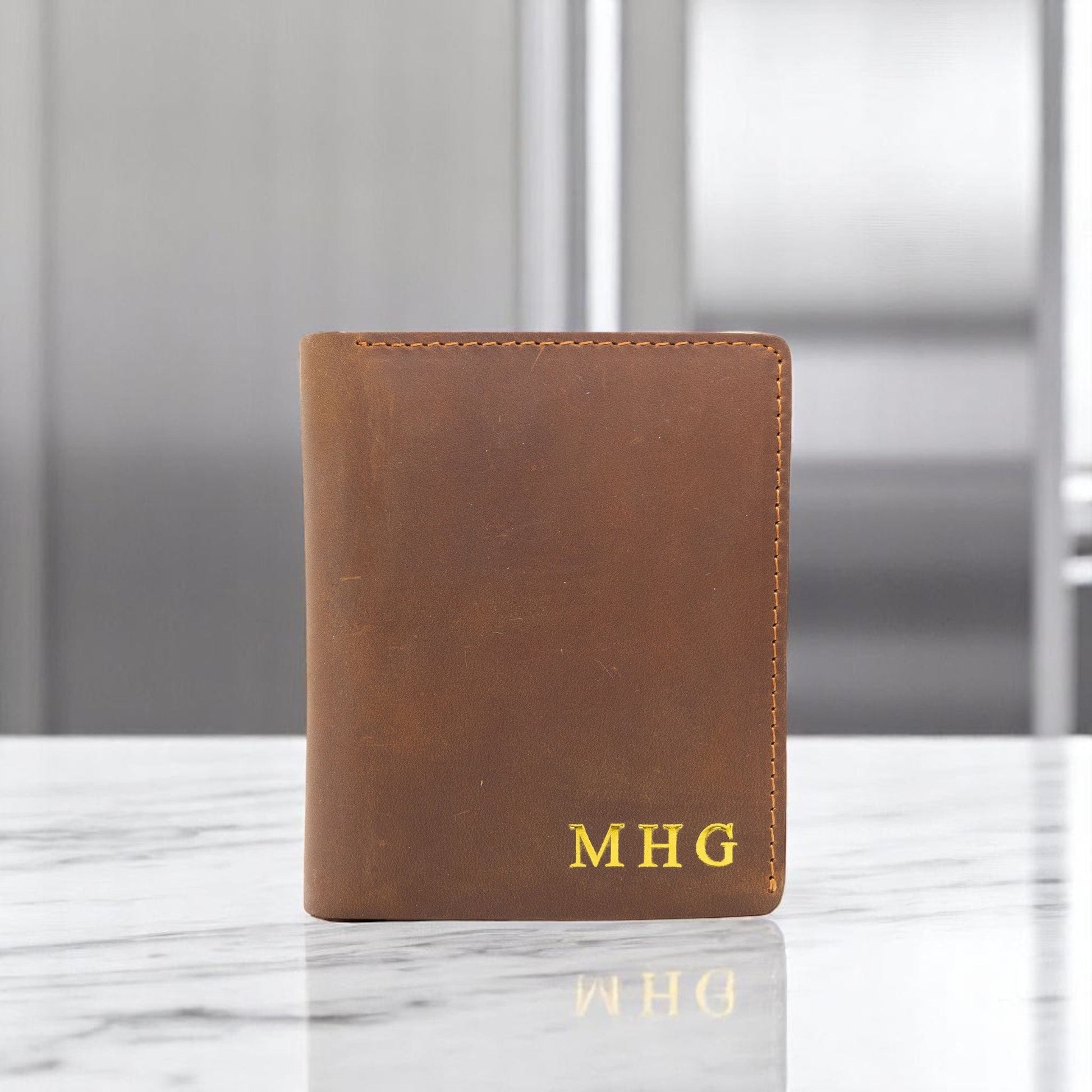 Personalised Mens Leather Wallet Gift For Birthday, Anniversary, Fathers Day