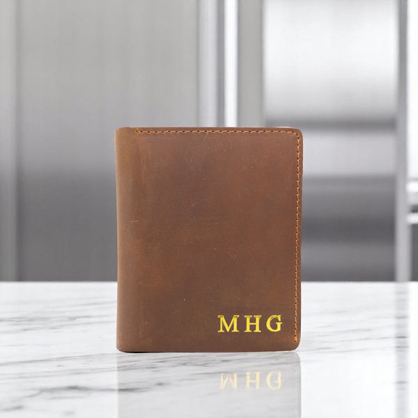 Personalised Mens Leather Wallet Gift For Birthday, Anniversary, Fathers Day