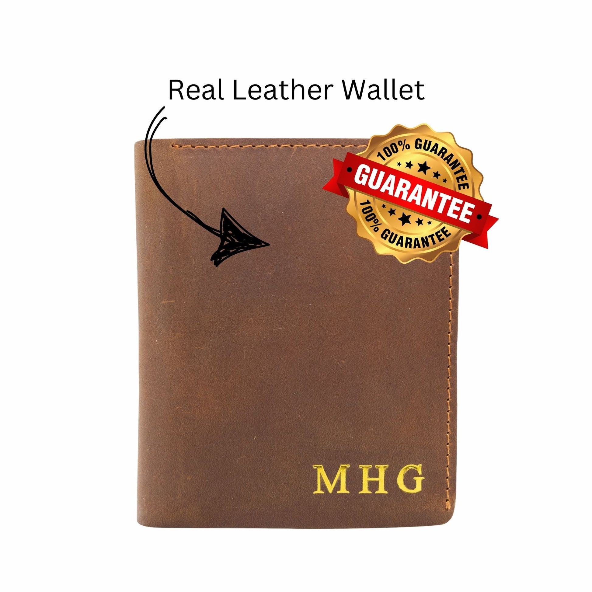 Personalised Mens Leather Wallet Gift For Birthday, Anniversary, Fathers Day
