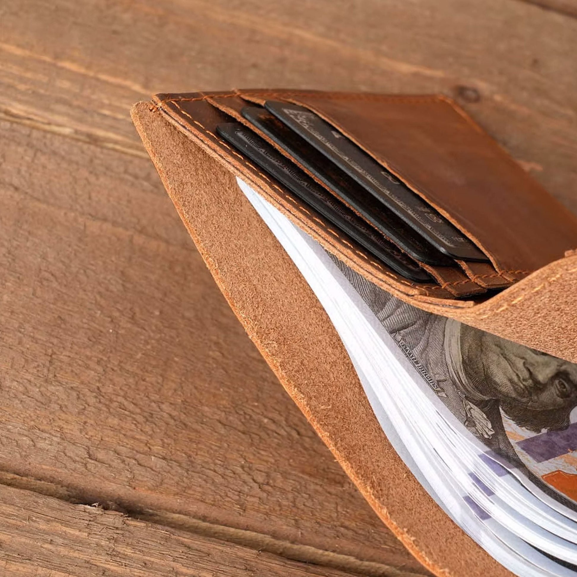 Personalised Mens Leather Wallet Gift For Birthday, Anniversary, Fathers Day