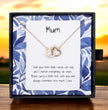 Present For Mum - Interlocking Heart Necklace - Personalised Message Card - Birthday Christmas Gift For Mother